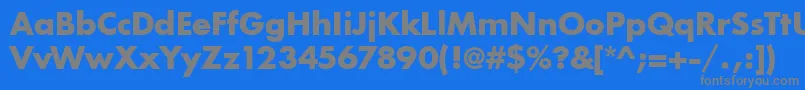 フォントIntrepidBold – 青い背景に灰色の文字