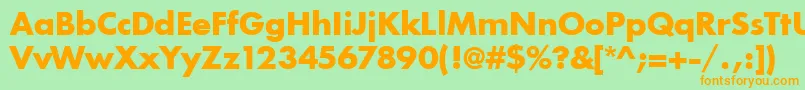 IntrepidBold Font – Orange Fonts on Green Background