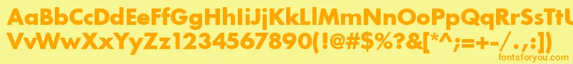 IntrepidBold Font – Orange Fonts on Yellow Background