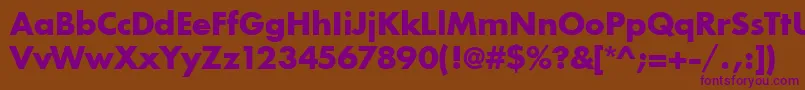 IntrepidBold Font – Purple Fonts on Brown Background