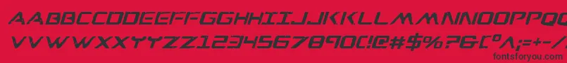 Police WarEagleItalic – polices noires sur fond rouge