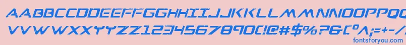 WarEagleItalic Font – Blue Fonts on Pink Background