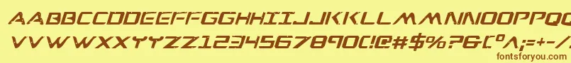 WarEagleItalic Font – Brown Fonts on Yellow Background