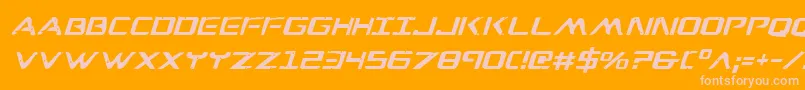 fuente WarEagleItalic – Fuentes Rosadas Sobre Fondo Naranja