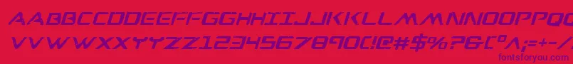 WarEagleItalic Font – Purple Fonts on Red Background