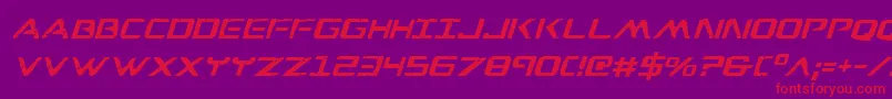 Police WarEagleItalic – polices rouges sur fond violet