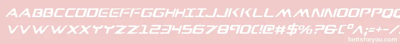 WarEagleItalic Font – White Fonts on Pink Background