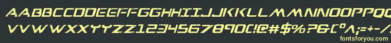 WarEagleItalic Font – Yellow Fonts on Black Background