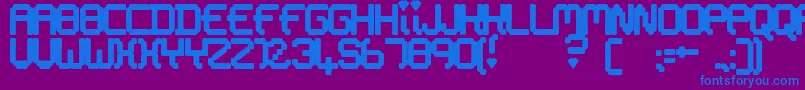 フォントElectricDreams – 紫色の背景に青い文字