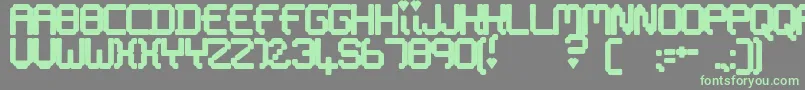 Czcionka ElectricDreams – zielone czcionki na szarym tle