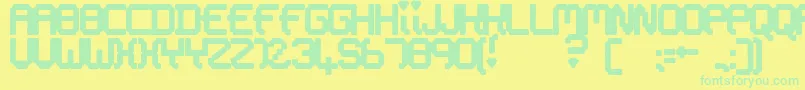 ElectricDreams Font – Green Fonts on Yellow Background