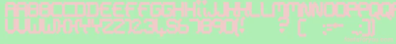 Fonte ElectricDreams – fontes rosa em um fundo verde