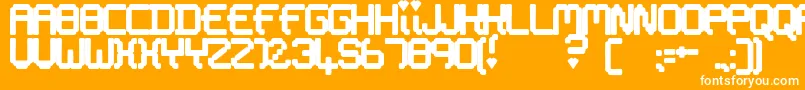ElectricDreams-fontti – valkoiset fontit oranssilla taustalla