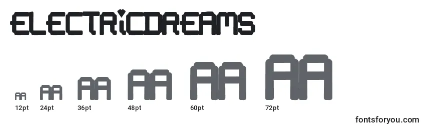 ElectricDreams Font Sizes