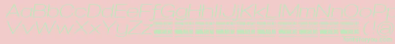 SpecifypersonalExplightitalic-Schriftart – Grüne Schriften auf rosa Hintergrund