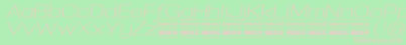 SpecifypersonalExplightitalic Font – Pink Fonts on Green Background