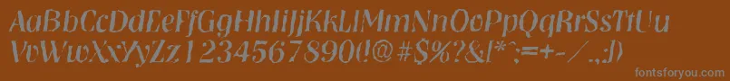 Шрифт NashvillerandomItalic – серые шрифты на коричневом фоне