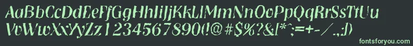 NashvillerandomItalic Font – Green Fonts on Black Background