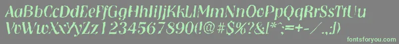 Шрифт NashvillerandomItalic – зелёные шрифты на сером фоне