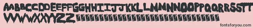 Meltasstic-Schriftart – Schwarze Schriften auf rosa Hintergrund