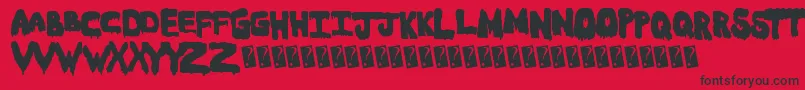 Meltasstic Font – Black Fonts on Red Background