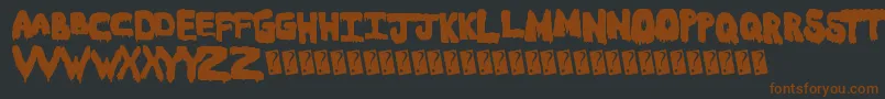 Meltasstic Font – Brown Fonts on Black Background
