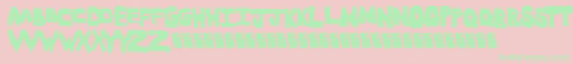 Meltasstic Font – Green Fonts on Pink Background
