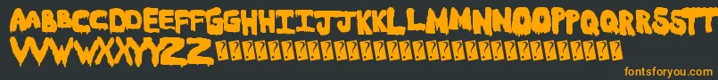 Police Meltasstic – polices orange sur fond noir