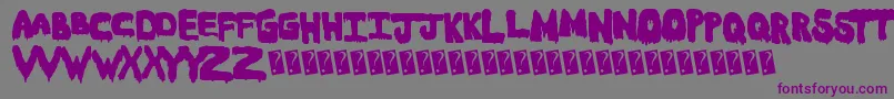 Fonte Meltasstic – fontes roxas em um fundo cinza