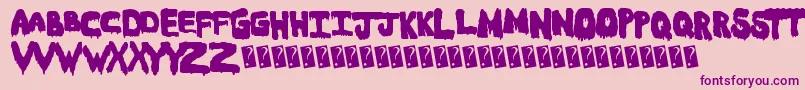 Meltasstic-Schriftart – Violette Schriften auf rosa Hintergrund