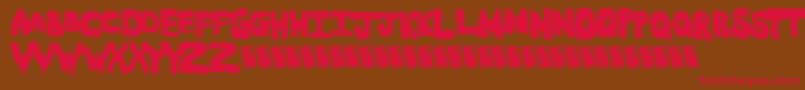 Meltasstic Font – Red Fonts on Brown Background