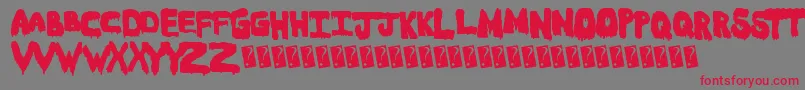 Meltasstic Font – Red Fonts on Gray Background