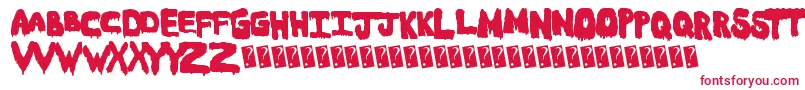Meltasstic Font – Red Fonts on White Background