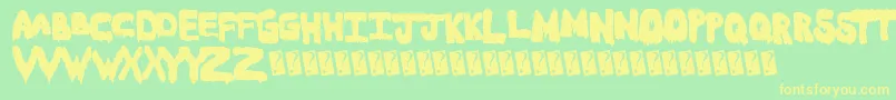 Police Meltasstic – polices jaunes sur fond vert