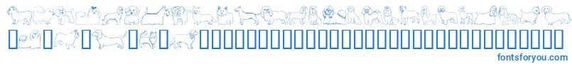 Puppins ffy Font – Blue Fonts on White Background