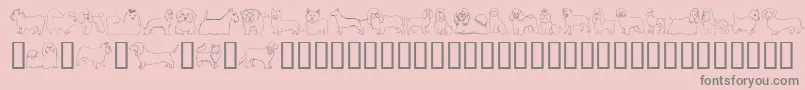 Puppins ffy Font – Gray Fonts on Pink Background