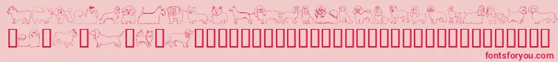 Puppins ffy Font – Red Fonts on Pink Background