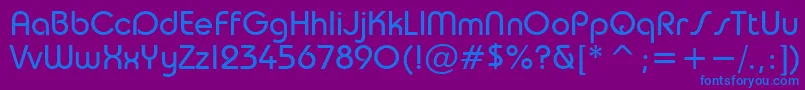 TaurusNormal Font – Blue Fonts on Purple Background