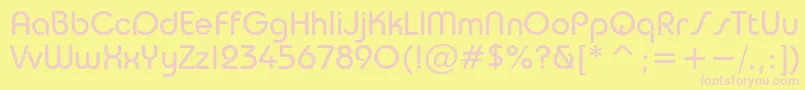 TaurusNormal Font – Pink Fonts on Yellow Background