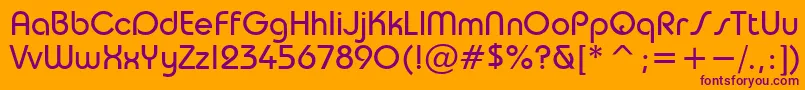 TaurusNormal Font – Purple Fonts on Orange Background