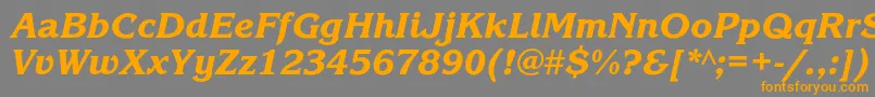 KorinnablackcKursiv Font – Orange Fonts on Gray Background