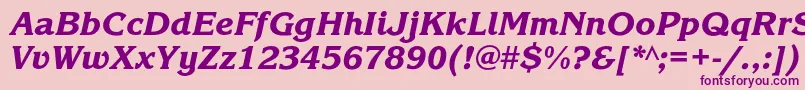 KorinnablackcKursiv-Schriftart – Violette Schriften auf rosa Hintergrund