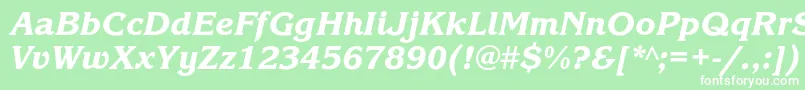 KorinnablackcKursiv Font – White Fonts on Green Background