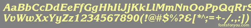 KorinnablackcKursiv Font – Yellow Fonts on Gray Background