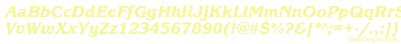 KorinnablackcKursiv Font – Yellow Fonts on White Background