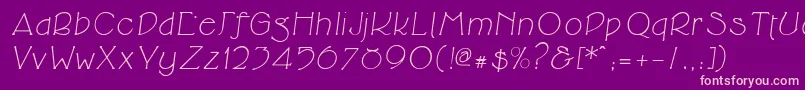 Cupolaitalic Font – Pink Fonts on Purple Background