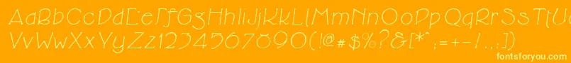 Cupolaitalic Font – Yellow Fonts on Orange Background