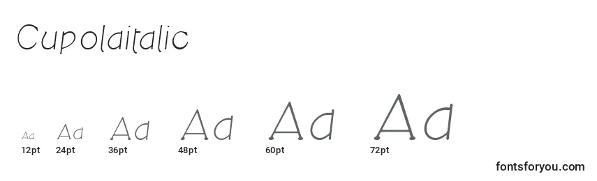 Cupolaitalic Font Sizes