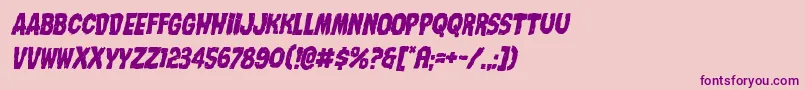 Nightmarealleyital Font – Purple Fonts on Pink Background