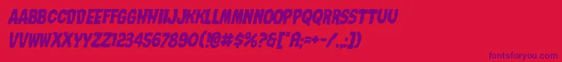 Nightmarealleyital Font – Purple Fonts on Red Background
